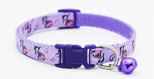 PETS EMPIRE Pet Cat Collar Breakaway Safety Kitty Dog Collar Bell Wholesale ( pattern May Vary)-1 Piece Color May Vary Dog Collar & Leash