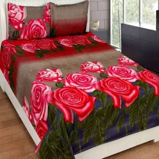 Fine Layer 140 TC Microfiber Double 3D Printed Flat Bedsheet