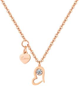 YELLOW CHIMES Heart & Love Charm Gold-plated Stainless Steel Pendant
