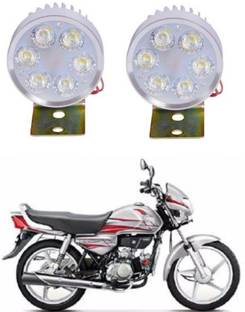 AUTOGARH ROUND 4 LED BULB FOG HEADLIGHT FOR HF Deluxe Car Fancy Lights