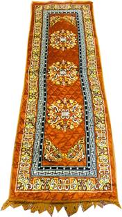KUBER INDUSTRIES Brown Velvet Runner