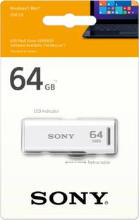 SONY USM64GR/W3//USM64GR/W2 64 GB Pen Drive Compatible with Desktop Computer, Laptop USB 2.0 Plastic Case