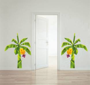 rawpockets 15 cm Bananna Tree Self Adhesive Sticker