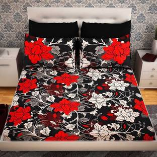 Angel Homes 144 TC Cotton Double Printed Flat Bedsheet