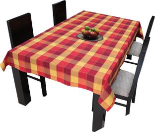 AIRWILL Self Design 4 Seater Table Cover
