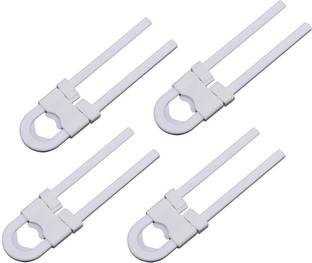 SYGA Sliding Child Safety Cabinet Locks, U Shaped Baby Proof Cupboard Kitchen Lock, Childproof Cabinet Latch Kid Safety for Knobs and Handles Home Furniture Door,Pack of 4
