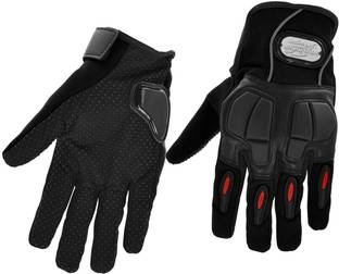 PITZO MCS22 Probiker Black Carbon Fiber Bike Riding Full Finger Gloves - XXL Riding Gloves
