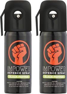 IMPOWER Self Defence Black Pepper Spray Pepper Stream Spray