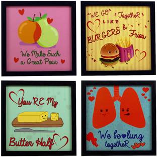 Indianara LOVE ROMANTIC DECOR GREAT PAIR Digital Reprint 8.7 inch x 8.7 inch Painting