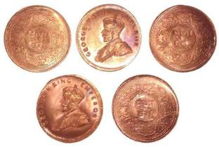 S.S Collection Fengshui Copper Coins Decorative Showpiece  -  5 cm