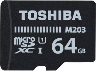 TOSHIBA THN-M203K0640A4 M203 64 GB MicroSD Card Class 10 100 MB/s  Memory Card Compatible with Mobile