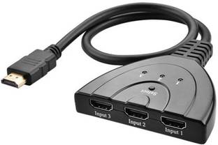 microware 3 Port HDMI Multi Display Auto Switch Hub Box 1.3 1080P Switcher 3 in 1 out Splitter for HDTV DVD Xbox 360 PSP New arrival HDMI Cable Hdmi Cable HDMI Connector (Black) Media Streaming Device