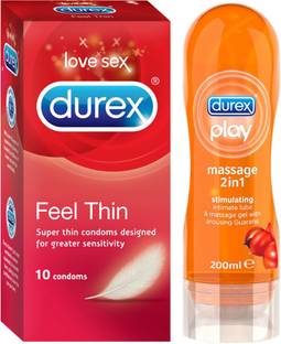 DUREX Feel Thin Pleasure Pack (Stimulating Massage Gel)