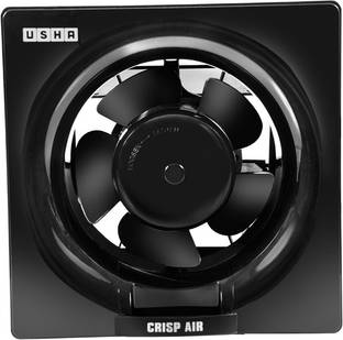 USHA 150MM CRISP AIR EXH FAN BLACK with 1 Year Warranty 150 mm Exhaust Fan