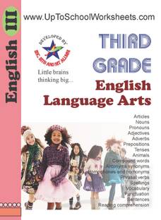 Grade 3 English Grammar Language Worksheets-CBSE/ICSE-With Answer Key-Workbook form-FREE 2018 Astronaut Calendar