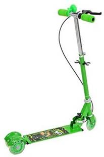 MTS Heavy Metallic 3 Wheel Height Adjustable Scooter, Green Kids Scooter