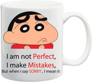 Stylotrendz Shinchan Sorry Quotes I am not perfect I make mistakes Ceramic Coffee Mug