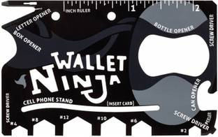 Simxen Wallet Ninja – Innovative Multi-Purpose Credit-Card Sized Tool That Fits in your Wallet – 18 Reliable Everyday Tools in the Size of a Credit-Card Camping & Hiking Multi Tool Kit