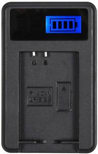 Power Smart USB Single Battery Charger with LCD Screen Display for CANN Camera LP-E12 EOSM2  Camera Battery Charger
