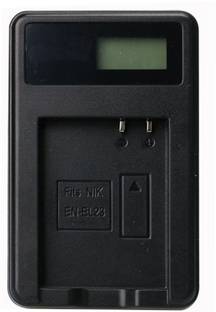 Power Smart LCD Display Micro USB Camera Battery Charger for NIKN EN-EL23 1 Slot  Camera Battery Charger