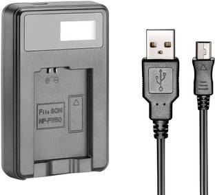 Power Smart NP-FW50 7.4V Rechargeable Li-ion Battery with LCD USB Charger  Camera Battery Charger