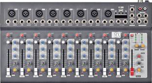 MX Live Audio Mixer 10 Channel Compact Analog Mixer with USB & Bluetooth Analog Sound Mixer
