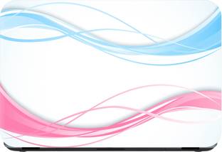 Flipkart SmartBuy pink blue abstract Premium LG Vinyl (matte) Reusable Laptop Skin Compatible for 15.6...