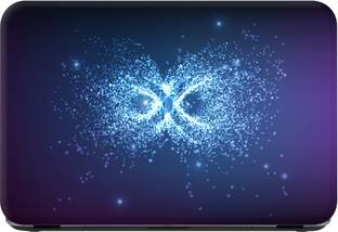Flipkart SmartBuy blue lights 2 Premium LG Vinyl (matte) Reusable Laptop Skin Compatible for 15.6 inch