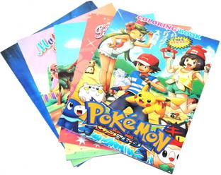 मुरेन Set Of 5 Cartoon Character Drawing Book With Sickers स्केच पैड