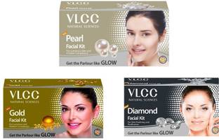 VLCC Original Gold, Pearl and Diamond Facial kit