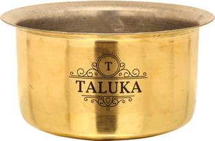 TALUKA (8" x 4.2" inches approx) Pure Brass Made Tope Topia/Patila with Nickel Plating Capacity :- 1.5 Liter Best Value High Quality Pot 20 cm diameter 1.5 L capacity