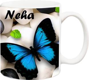 Stylotrendz Special Gift for Girl,Wife,GF,Sister,Mom- NEHA Beautiful Butterfly HD theme Printed Coffee Ceramic Coffee Mug