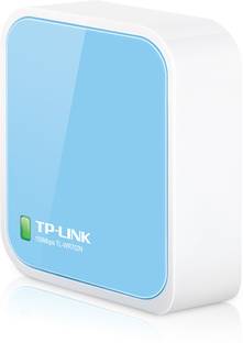 TP-Link TL-WR702N Wireless N Nano Router (blue) Wireless Router 2.4 GHz 150 Mbps Wifi Speed Single Band External Antenna Ethernet (Cable Broadband)