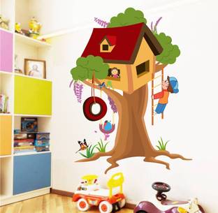 Happy Walls Animation & Cartoons Multicolor Wallpaper