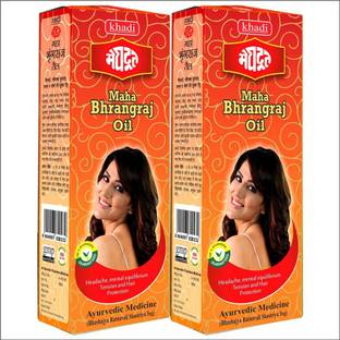 KHADI MEGHDOOT AYURVEDIC MAHA BHRANGRAJ TEL 200 ML PACK OF 2 Hair Oil