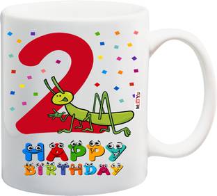 ME&YOU Gift For 2nd Birthday, Personalized and Unique Second Birthday gift for Kids, Boy, Girls, Cousin, Brother, Sister IZ18SRMU-1487 Ceramic Coffee Mug