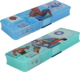 AARVI Spideman & Avengers Cartoon Art Plastic Pencil Boxes
