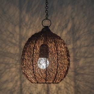 Homesake Classic Twisted Wire Round Hanging Pendant light, Antique Copper Hanging Fixture Lamp Pendants Ceiling Lamp
