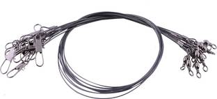 Hunting Hobby Fishing Leader Wire, Anti-Bite, Wire Trace Lure With Snap Link Swivel Size 6 inch,12pcs Cast Fishing, Fly Fishing, Angling, Bait Casting Snap Swivel