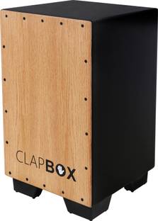 Clapbox Cajon CB11 -Black, Oak (H:50 W:30 L:30) - 3 Internal Snares