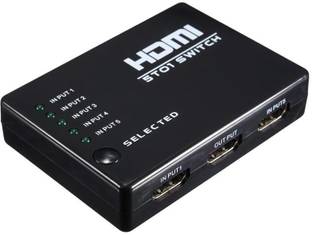 microware 5 Port HDMI Switch Switcher HDMI Splitter Hub Box for PS3 for Xbox 360 HDTV DVD with IR Wireless Remote Media Streaming Device