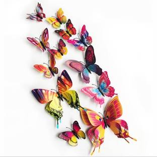 P s retail 5.08 cm 3D Magnet Butterfly Sticker Magnetic Sticker