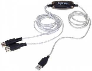 TECHGEAR Micro USB Cable 1.8 m Midi Interface Adapter 1.8m - Connect Keyboard Piano To Windows Mac PC