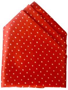 FashMade Polka Print Satin Blend Pocket Square