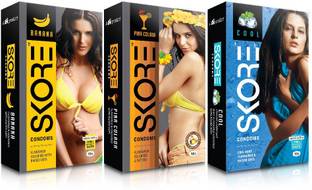 SKORE Dotted ( Banana, Cool, Pinacolada ) Condom