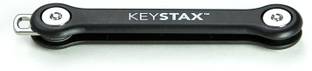 KEY SMART KS301R KeyStax Compact Key Holder and Keychain Organizer Black (2-8 Keys) Key Chain