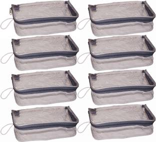 Ajabh Pack of 8 transparent cosmetic bag bridal organizer jewellry srorage vanity box Jewellery Vanity Box