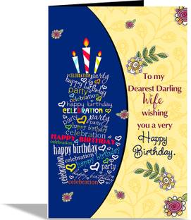 alwaysgift Happy Birthday Darling Wife Greeting Card Greeting Card