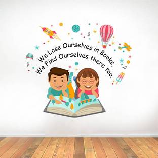 rawpockets 15 cm Lose Ourselves Books Quotes Wall Sticker Self Adhesive Sticker