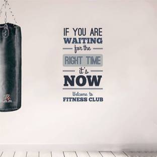 rawpockets 15 cm Fitness quotes Wall Sticker Self Adhesive Sticker